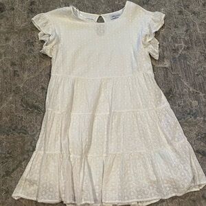 Petal and pup white eyelet dress